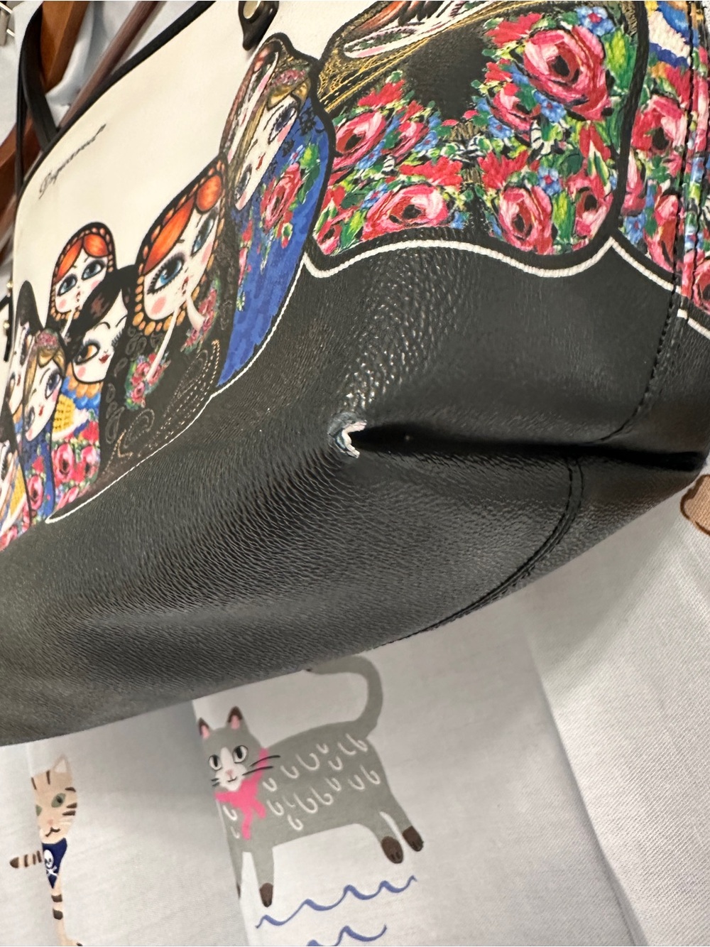 DSQUARED2 Black & White Matryoshka Print Tote - Picture 2 of 5